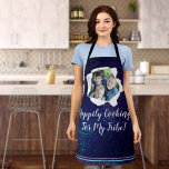 Personalised Family Photo Paper Punch Hole  Apron<br><div class="desc">This template design features a placeholder photo of boys popping through a punched paper hole that YOU REPLACE with your favourite photo of family members or a pet(s). You may have to try several high digital quality photos before you get a great fit into the odd shaped setting. A square...</div>