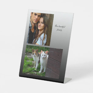 Personalised family photo, pedestal sign