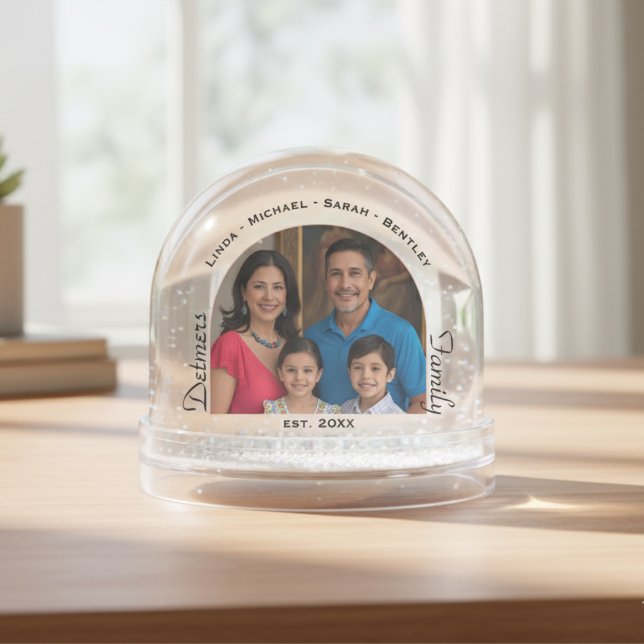  Personalised Family Photo Snow Globe (Personalized Family Photo Snow Globe)