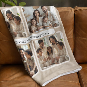 Personalised Family Photo-Together Is Everything Sherpa Blanket