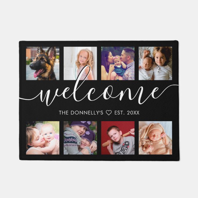 Personalised Family Photo Welcome Doormat (Front)