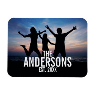 Personalised Family Photo with Family Name Magnet