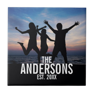 Personalised Family Photo with Family Name Tile