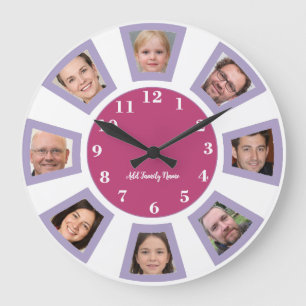 Personalised Family Photographs Clock