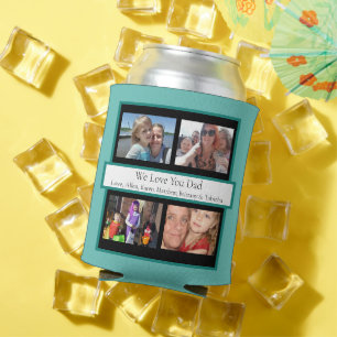 Personalised Family Photos Gifts for Dad Can Cooler