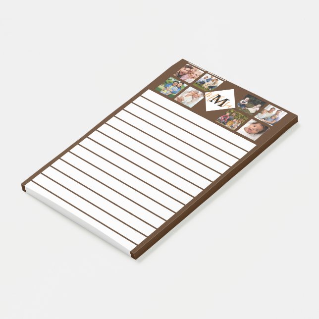 Personalised family photos  magnetic notepad (Angled)