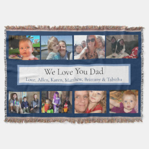Personalised Family Photos Throw Blanket