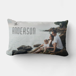 Personalised family picture photo lumbar cushion