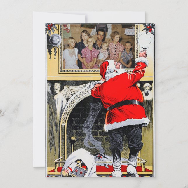 Personalised Family Portrait Christmas Card (Front)