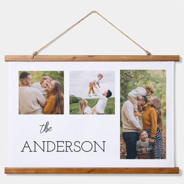 Personalised Family portrait pictures photo  Hanging Tapestry (Front)