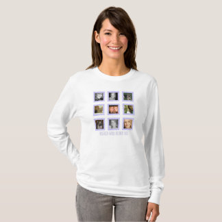 Personalised Family: Purple Frame: Picture Tshirt