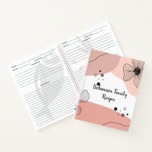 Personalised Family Recipe Notebook