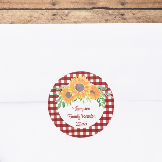 Personalised Family Reunion Classic Round Sticker (Creator Uploaded)