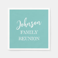 Personalised Family Reunion Coastal Green Paper