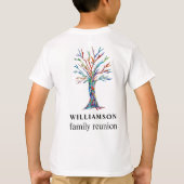 Personalised Family Reunion Family Tree  T-Shirt (Back)