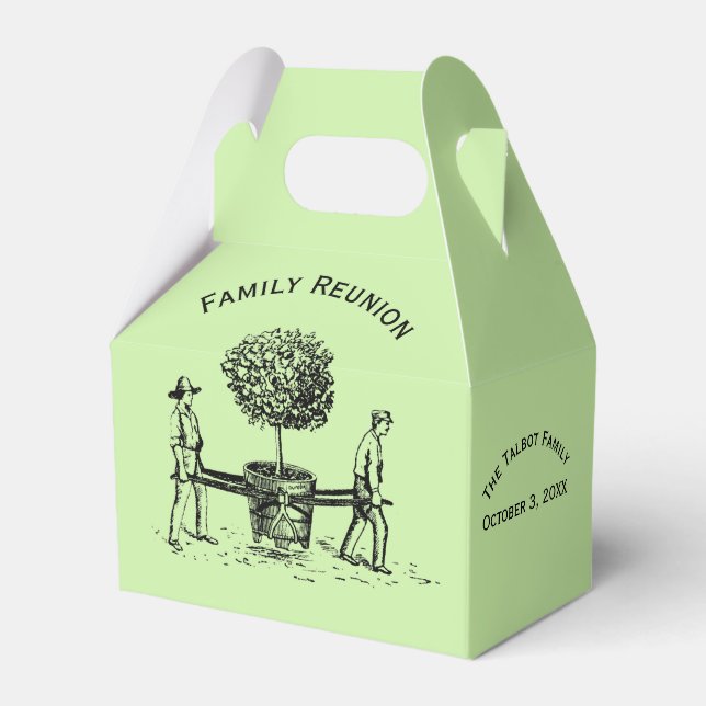 Personalised Family Reunion Favour Box Save Tree 2 (Front Side)
