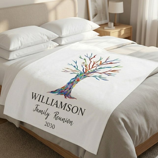 Personalised Family Reunion Fleece Blanket (Creator Uploaded)