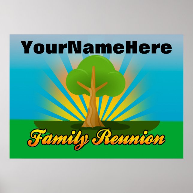 Personalised Family Reunion Sign (Front)