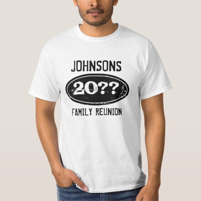Personalised family reunion t shirts with date (Front)