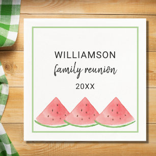 Personalised Family Reunion Watermelon Napkin