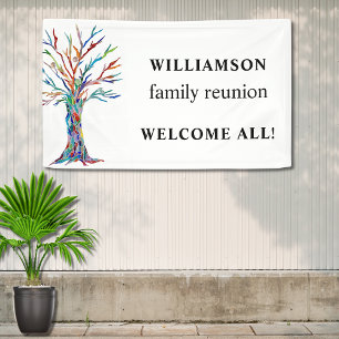 Personalised Family Reunion Welcome Banner