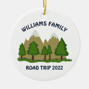 Personalised Family Road Trip Ceramic Ornament