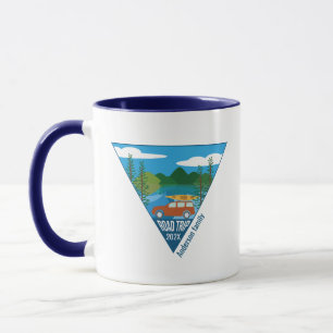 Personalised family Road trip into the mountain Mug