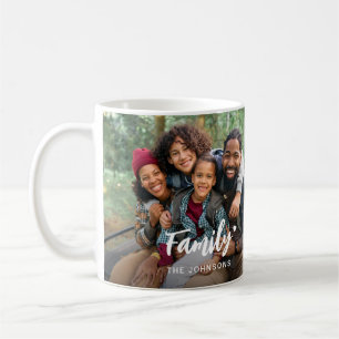 Personalised Family Script Photo Collage Coffee Mug