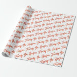 Personalised Family Signature Modern Script Red Wrapping Paper<br><div class="desc">Personalised wrapping paper for all of your gifting.</div>