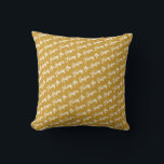 Personalised Family Signature Modern Script Yellow Cushion<br><div class="desc">Personalised custom design on the front and back in yellow. To customise even further,  click on the “Edit using Design Tool.” All colours,  fonts and sizes are completely customisable,  so you can really create the look and feel you’re going for.</div>