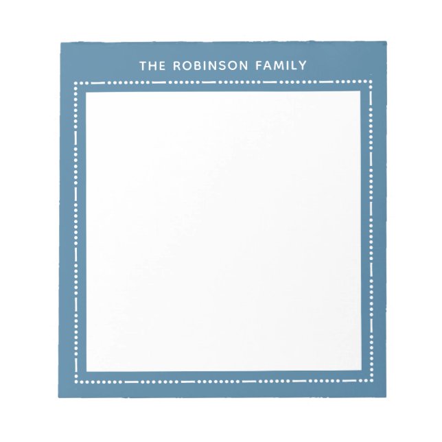 Personalised Family Stationery Custom Notepad (Front)