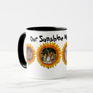 Personalised family Sunflower Photo/text Mug 