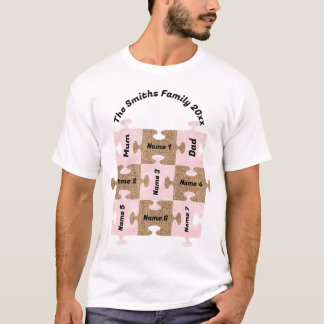 Personalised Family T-Shirt - Nine Puzzle Pieces