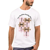 Personalised Family T-Shirt - Seven Puzzle Pieces