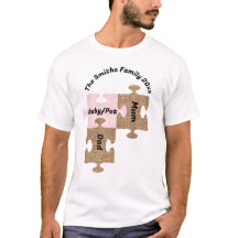 Personalised Family T-Shirt - Three Puzzle Pieces