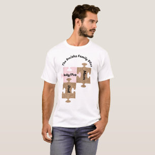 Personalised Family T-Shirt - Three Puzzle Pieces