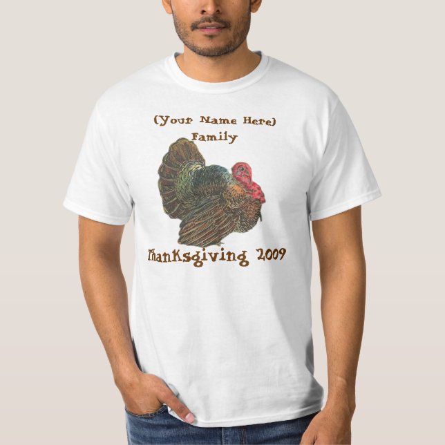 Personalised Family Thanksgiving T-Shirts (Front)