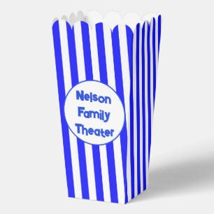 Personalised family theatre popcorn favour box