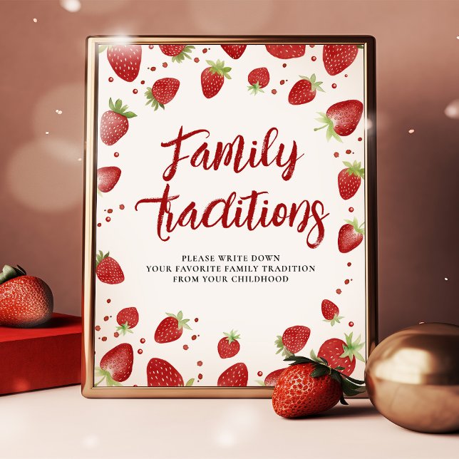 Personalised Family Traditions Strawberry Signs (Creator Uploaded)