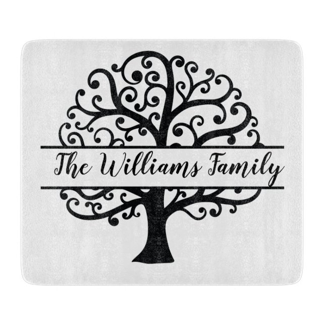 Personalised Family tree Cutting Board (Front)
