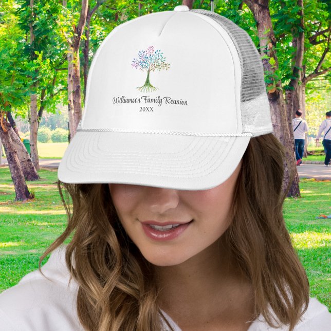 Personalised Family Tree Family Reunion Trucker Hat (Creator Uploaded)