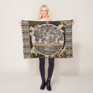 Personalised Family Tree Fleece Blanket