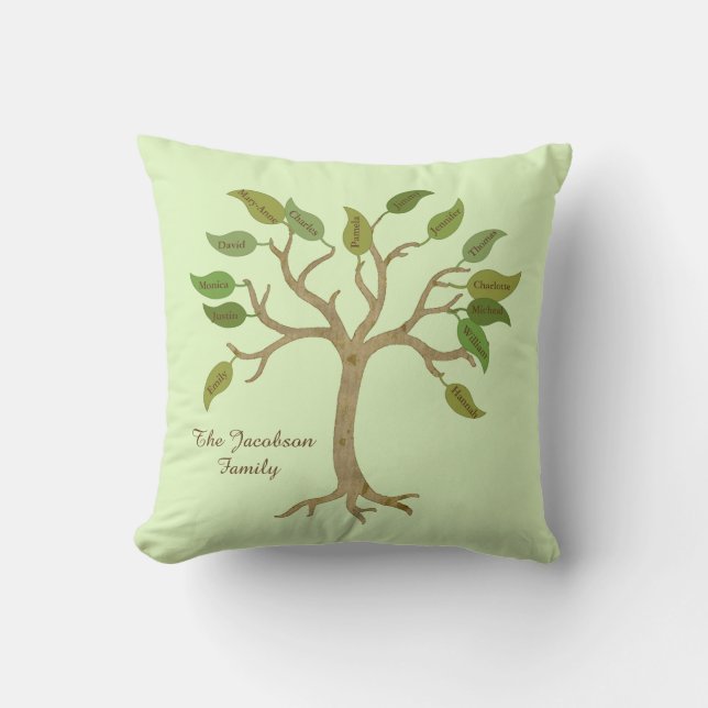Personalised Family Tree Pillow (Front)