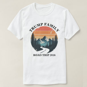 Personalised Family Trip Retro Mountain Sun T-Shirt