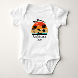 Personalised family vacation baby bodysuit