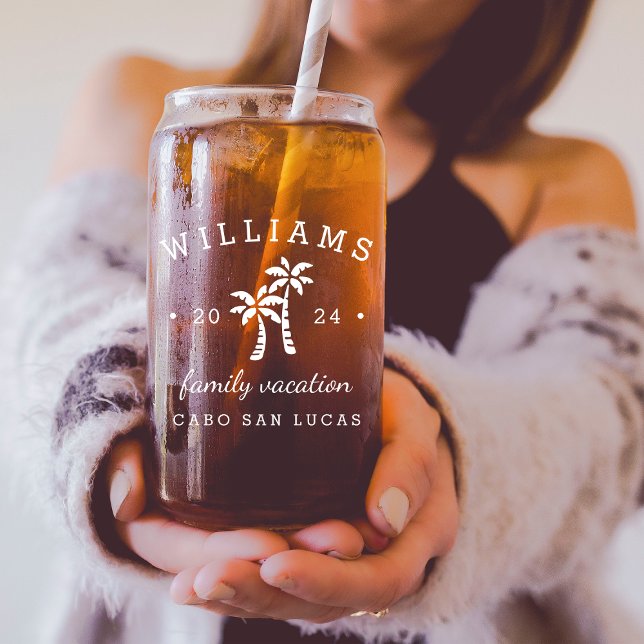 Personalised Family Vacation Can Glass (Creator Uploaded)
