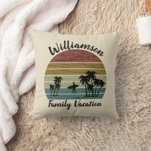 Personalised family vacation cushion