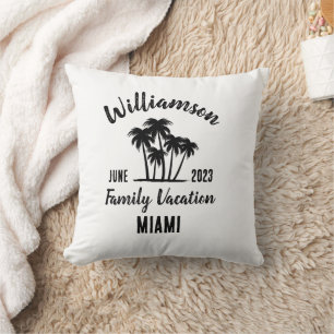 Personalised family vacation cushion