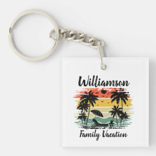Personalised family vacation key ring