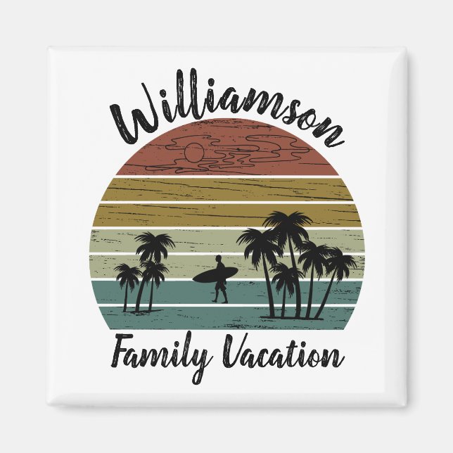 Personalised family vacation magnet (Front)